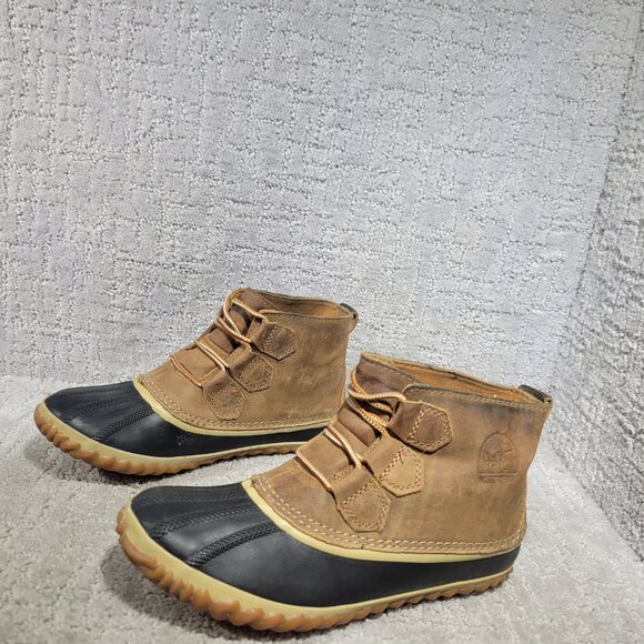 Sorel Women's Out N About Women's Size US 7.5 Leather Waterproof Duck Boots - Picture 1 of 8
